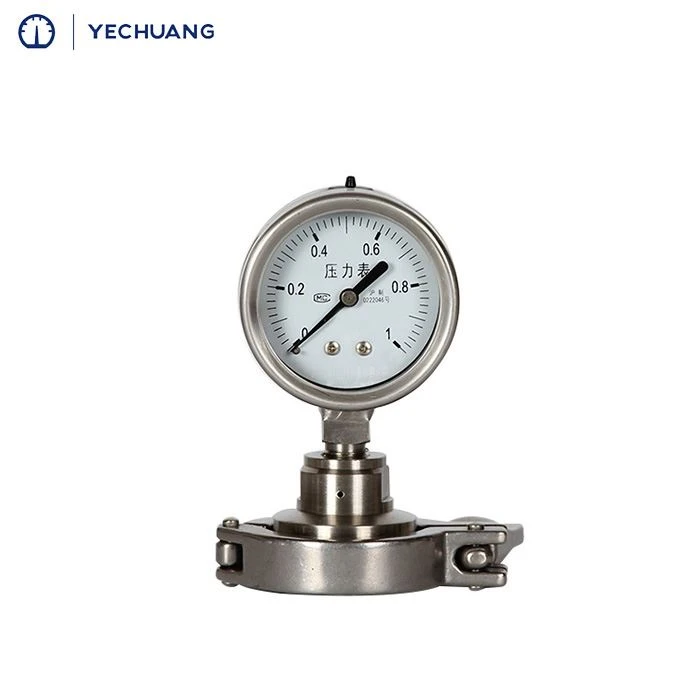 sanitary clamp diaphragm  pressure gauge 2